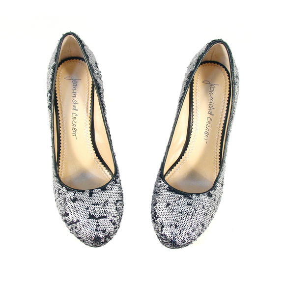 JEAN-MICHEL CAZABAT Zilla Sequin Platform Pumps 39 - Picture 3 of 8